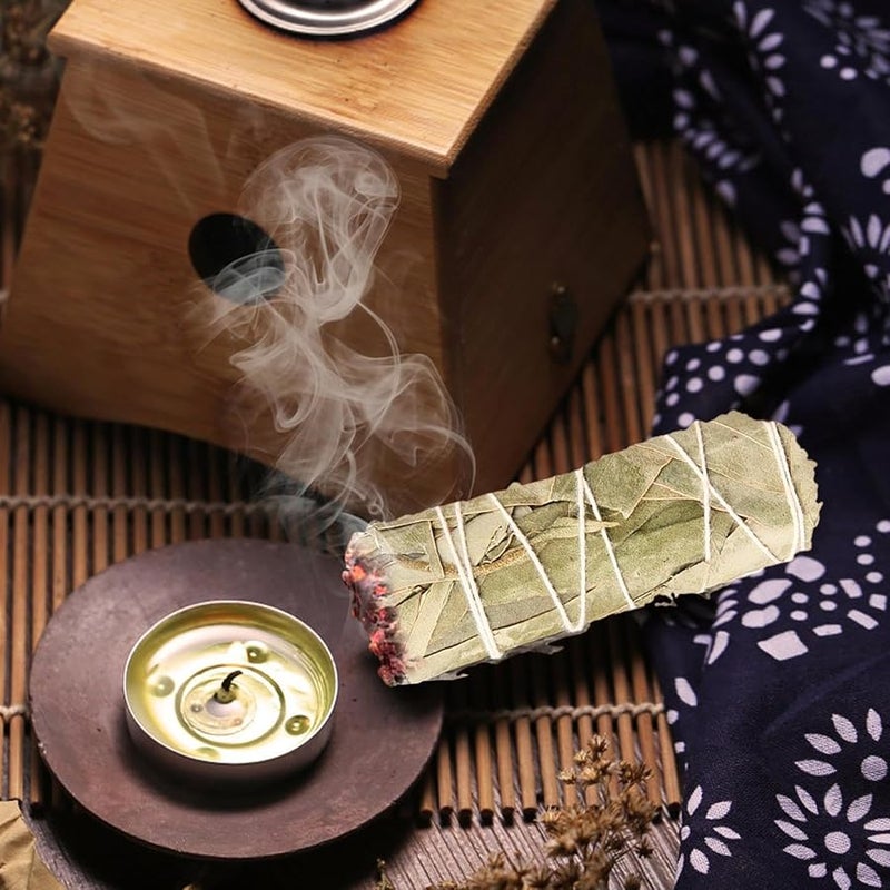 أعواد البخور من الأوكالبتوس 4 بوصات، عطر طبيعي، تنقية الهواء، تخفيف التوتر، تأمل منزلي - Image 5